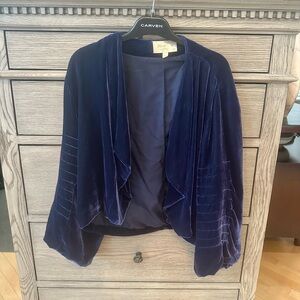 Elizabeth and James Royal blue velvet jacket. Size M